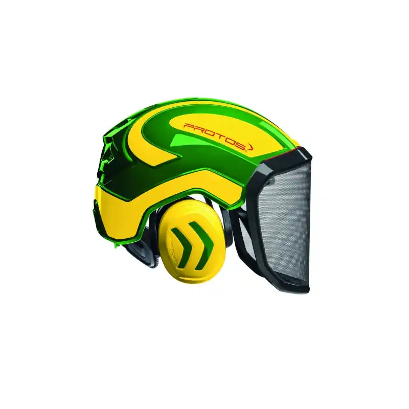 Meilleur Choix CASQUE DE PROTECTION INTEGRAL FORESTIER – TRONCONNAGE – ELAGAGE – DEBROUSSAILLAGE – VISIERE F39 – VERT ET JAUNE FLUO – Vert et Jaune Fluo
