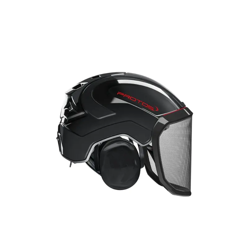 Prix Réduit CASQUE DE PROTECTION INTEGRAL FORESTIER – TRONCONNAGE – ELAGAGE – DEBROUSSAILLAGE – VISIERE F39 – NOIR – Noir 31