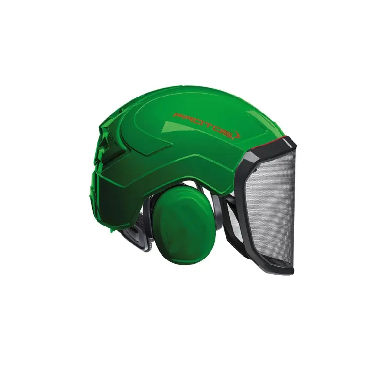 CASQUE DE PROTECTION INTEGRAL FORESTIER – TRONCONNAGE – ELAGAGE – DEBROUSSAILLAGE – VISIERE F39 – VERT – Vert Retour Gratuit