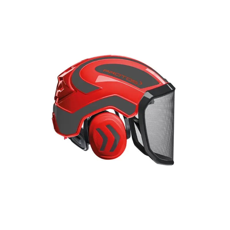Offre Spéciale CASQUE DE PROTECTION INTEGRAL FORESTIER – TRONCONNAGE – ELAGAGE – DEBROUSSAILLAGE – VISIERE F39 – ROUGE ET GRIS – Rouge et Gris