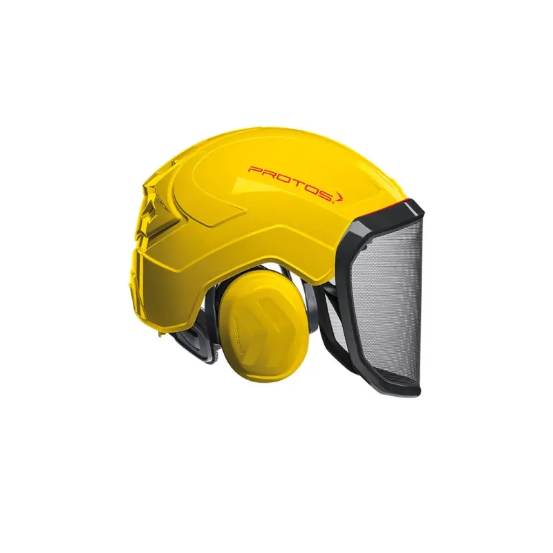 CASQUE DE PROTECTION INTEGRAL FORESTIER – TRONCONNAGE – ELAGAGE – DEBROUSSAILLAGE – VISIERE F39 – JAUNE – Jaune 50 Petit Prix