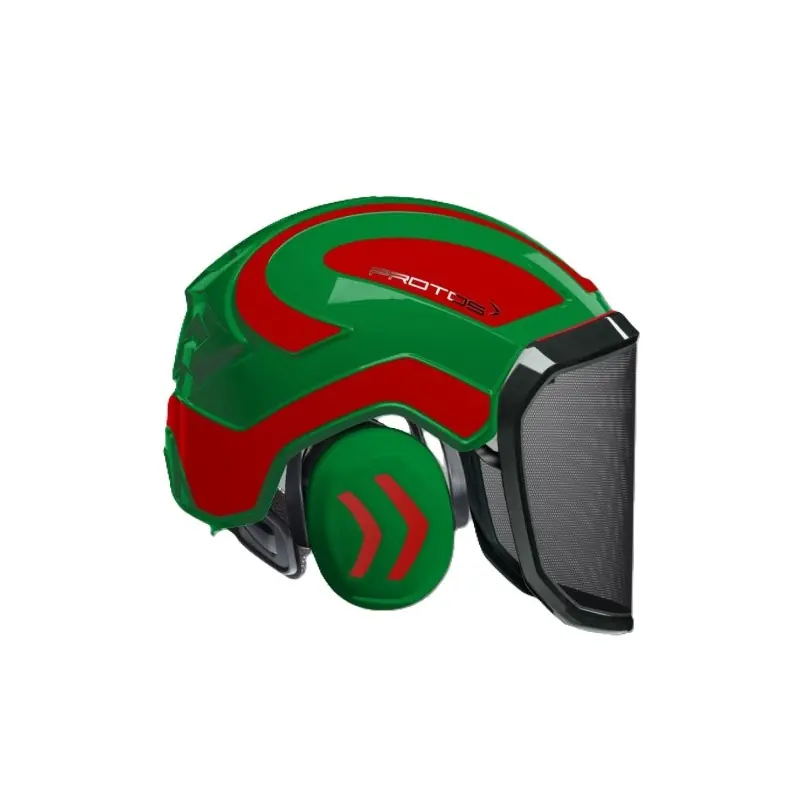 Retour Gratuit CASQUE DE PROTECTION INTEGRAL FORESTIER – TRONCONNAGE – ELAGAGE – DEBROUSSAILLAGE – VISIERE F39 – VERT ET ROUGE – Vert et Rouge