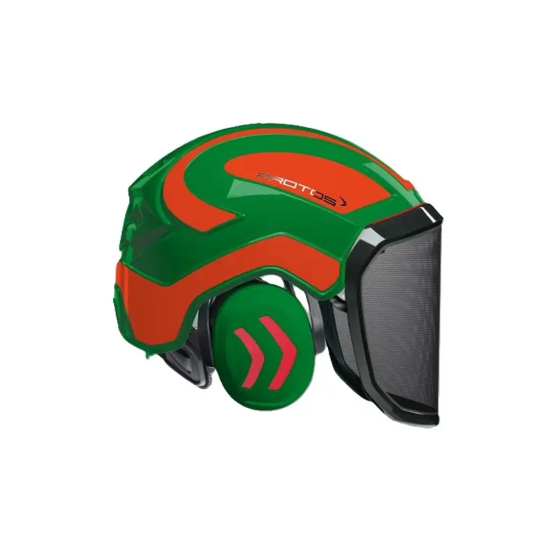 CASQUE DE PROTECTION INTEGRAL FORESTIER – TRONCONNAGE – ELAGAGE – DEBROUSSAILLAGE – VISIERE F39 – VERT ET ORANGE – Vert et Orange Retour Gratuit