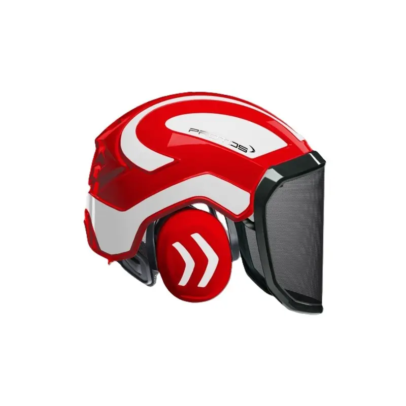 CASQUE DE PROTECTION INTEGRAL FORESTIER – TRONCONNAGE – ELAGAGE – DEBROUSSAILLAGE – VISIERE F39 – ROUGE ET BLANC – Rouge et Blanc Prix Bas