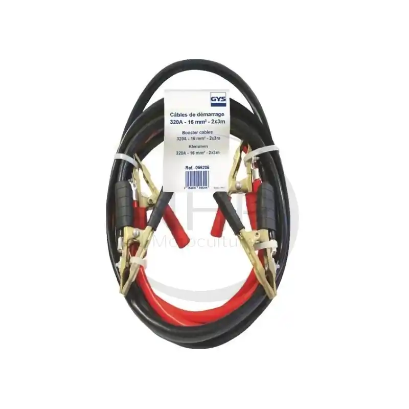 CABLE BOOSTER DE DEMARRAGE GYS 16 MM2 – 3 METRES – Vente Directe