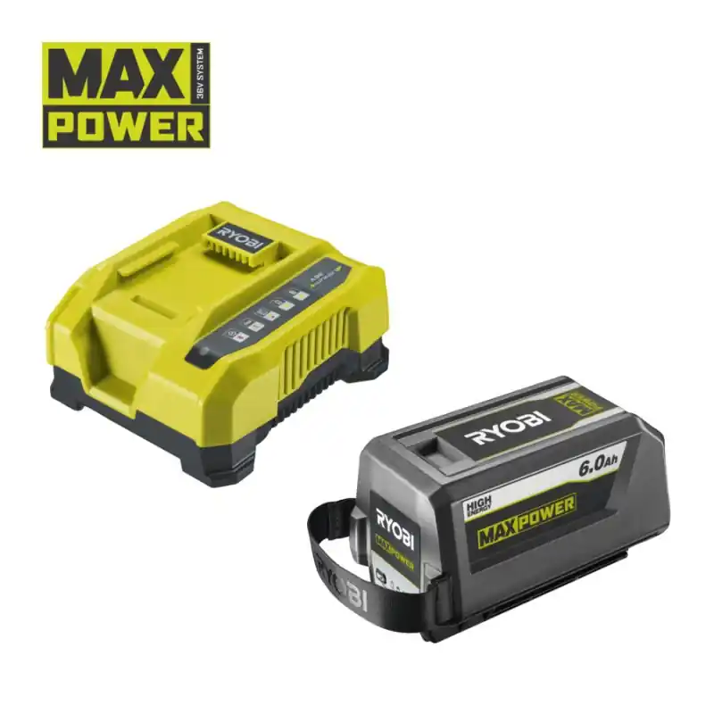 1 BATTERIE LITHIUM+ 36V – 6,0 AH ET 1 CHARGEUR RAPIDE 6.0A – RYOBI – RY36BK60B-160 – Meilleur Choix