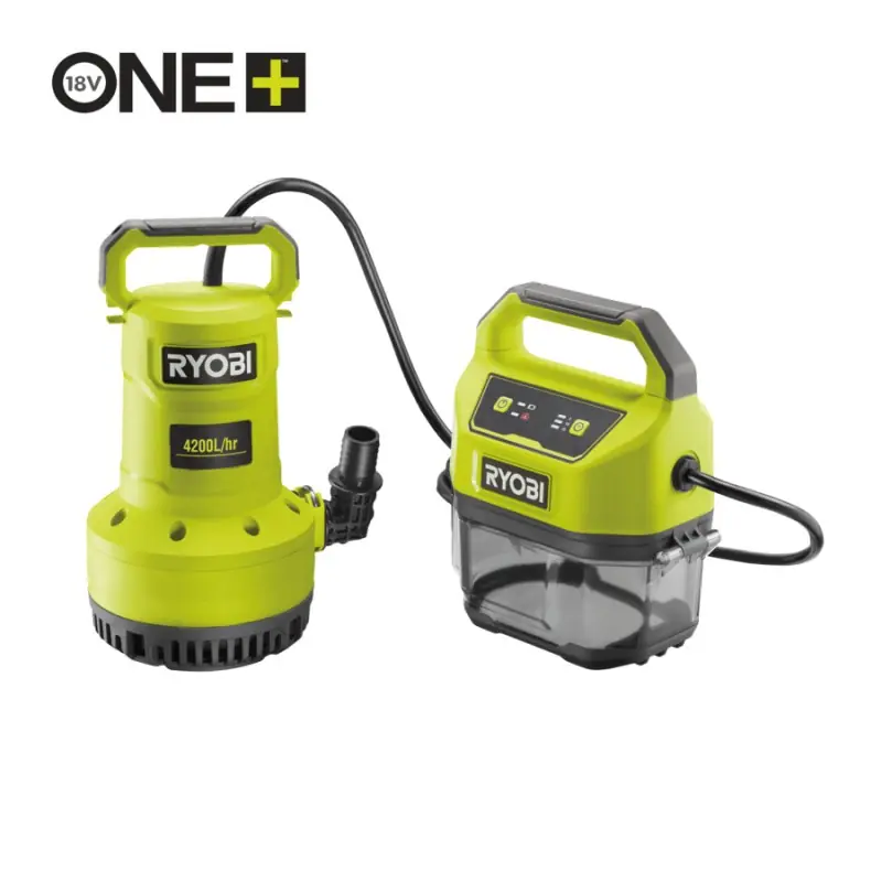 Quantité Limitée POMPE D&rsquo;EVACUATION 18V – RYOBI – DEBIT MAX 4200 L/H – RY18SPA-0 –