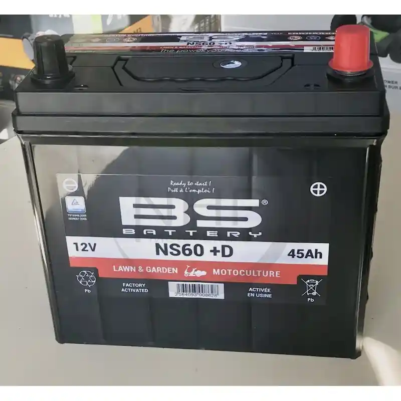 Petit Prix BATTERIE NS60 +D – 12 VOLT – 12V – 45Ah – + A DROITE – 228X129X255 –