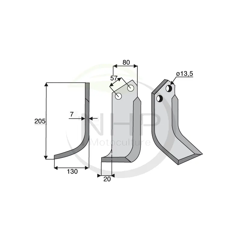 Prix Cassé LAME DE FRAISE ROTATIVE GAUCHE HOWARD 9948-9930 - 9948/9930 - BELLOTA 1485-I -