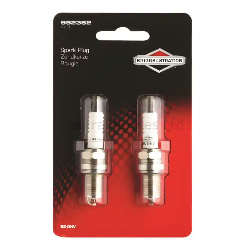 BOUGIE BRIGGS & STRATTON 992362 - BS OHV - ORIGINE - 2X SOUS BLISTER - MOTEUR TONDEUSE 4 TEMPS - Dernière Chance