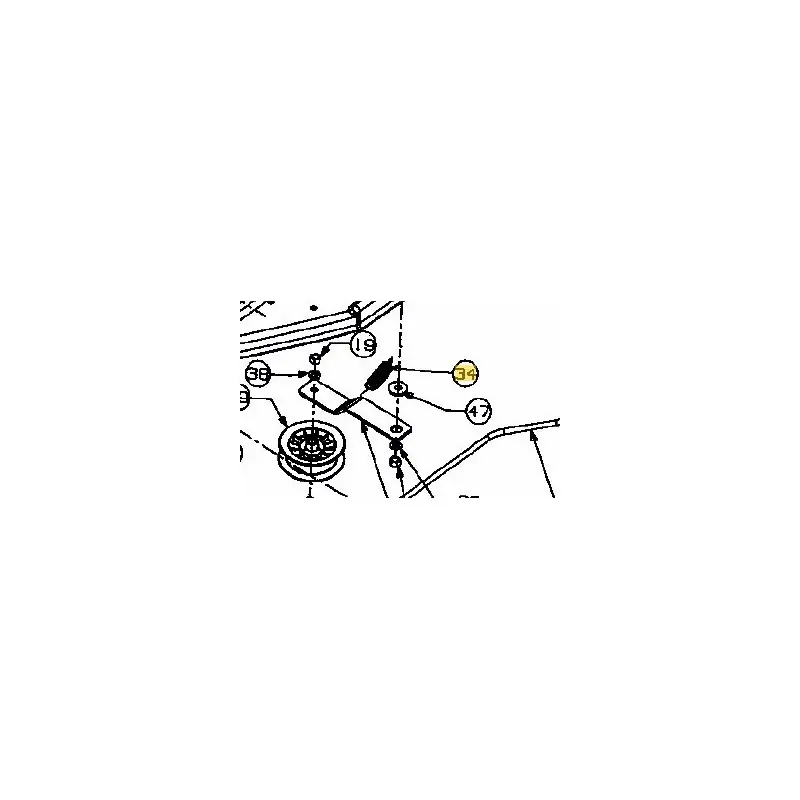 RESSORT POUR POULIE TENDEUR TRACTEUR TONDEUSE MTD - GUTBROD - YARDMAN 732-0890 - Offre Exclusive