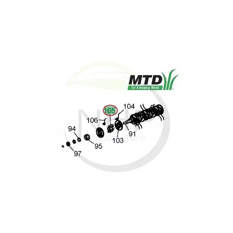 Acheter En Ligne BAGUE DE MAINTIEN POUR RESSORT SCARIFICATEUR MTD OPTIMA 35 V0 – 35VB – 38VO – BLV3530 – 731-10506 – 73110506 –