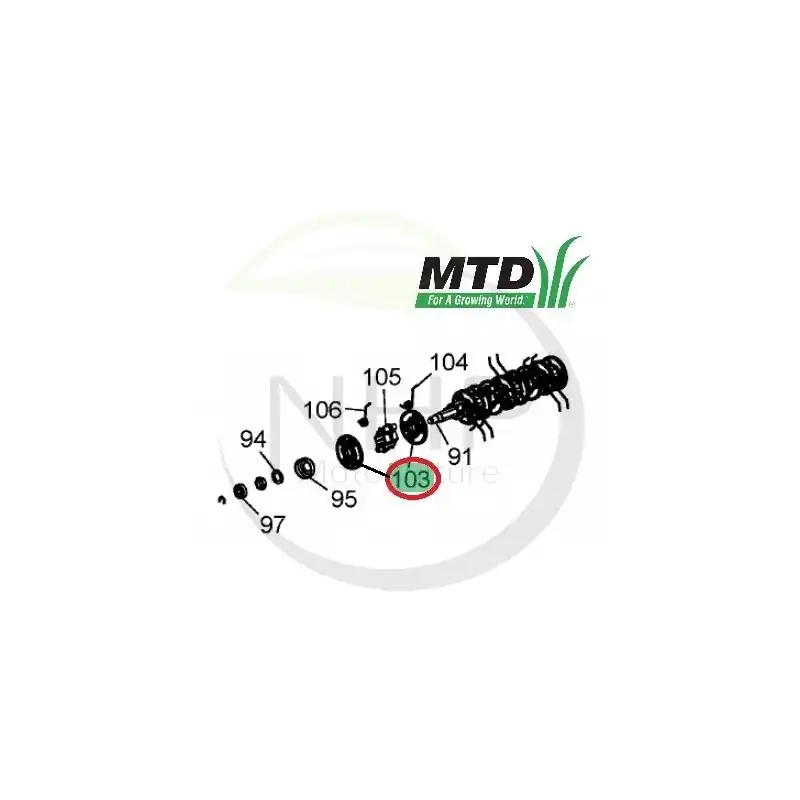 BAGUE DE MAINTIEN POUR RESSORT SCARIFICATEUR MTD OPTIMA 35 V0 – 35VB – 38VO – BLV3530 – 731-10505 – 73110505 – Commander Vite