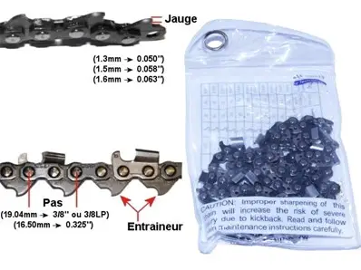 Chaîne pour tronçonneuse Alko (3/8'' / 1.5mm / 60) Livraison Gratuite