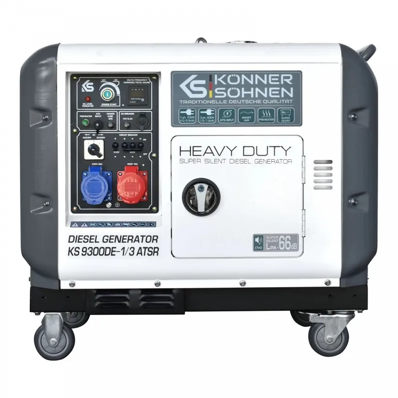 Groupe électrogène diesel – 6,5/7,5 kW – 230/400V – KS 9300HDES-1/3 ATSR (EURO V) Acheter Direct