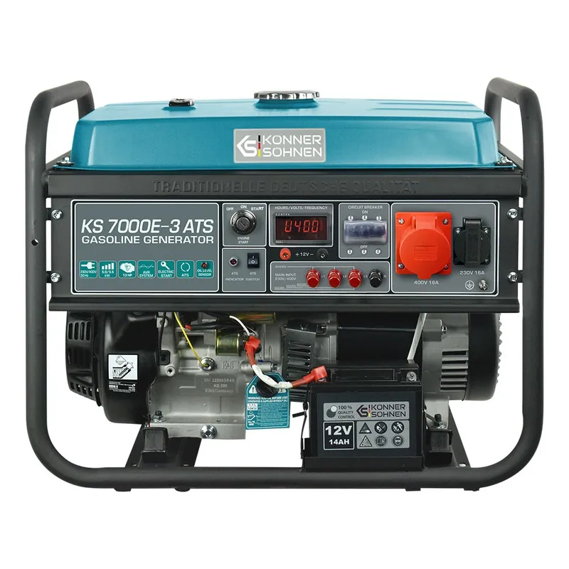 Groupe électrogène à essence – démarrage électrique/auto – 5,5 kW – 400V Populaire