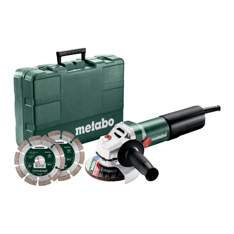 Bon Plan Pack meuleuse d'angle WQ 1100W-Diamètre 125mm + 2 disques + coffret -610035510
