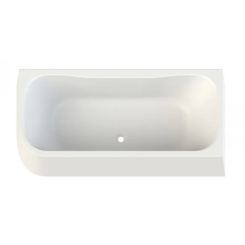 Expédié Aujourd’hui Baignoire asymétrique monobloc – 180×80 cm – tablier intégré – Garbo