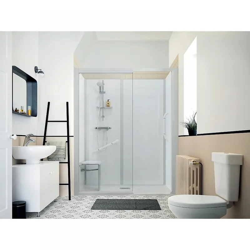 Marque Cabine douche Kinemagic Sérénité Haute 140 x 80 cm – porte coulissante
