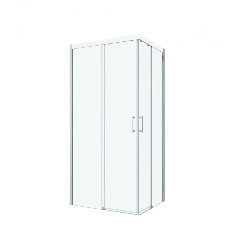 Paroi de douche – coulissante / 2×2 vantaux sans seuil 80 cm – Tyxo Populaire
