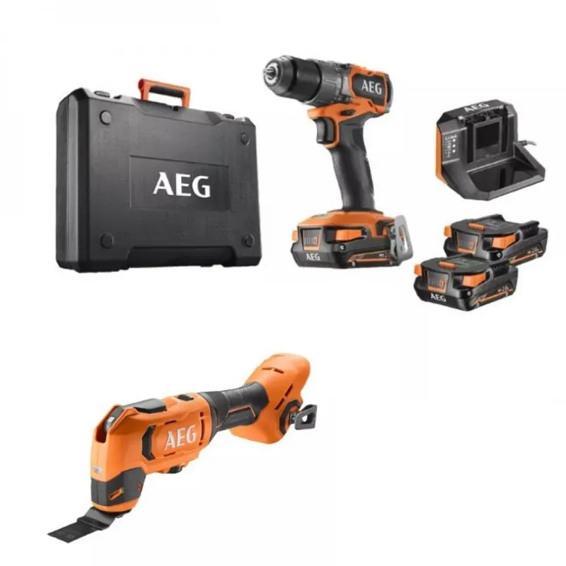Achat Immédiat Pack perceuse à percussion Brushless 18V + Multitool 18V – CK18-AR-2BX-X02B
