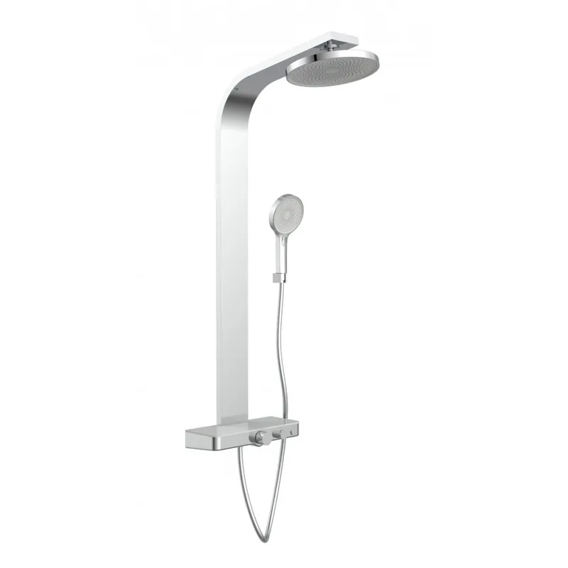 Meilleure Vente Colonne de douche avec tablette – thermostatique – chromé – Samoa Rain