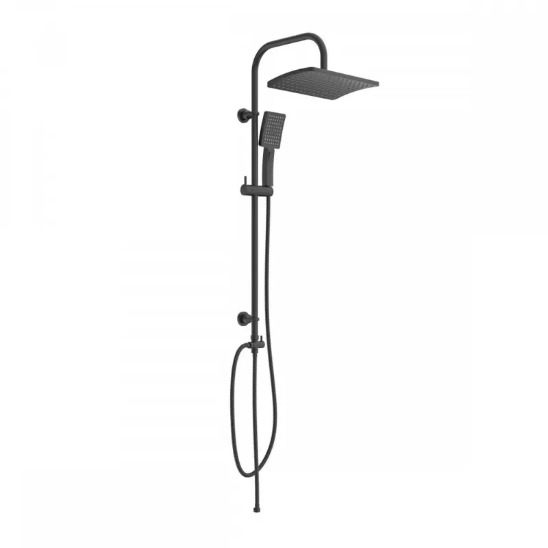 Meilleure Vente Colonne de douche – douchette 3 jets – pommeau carré – Mallorca noir