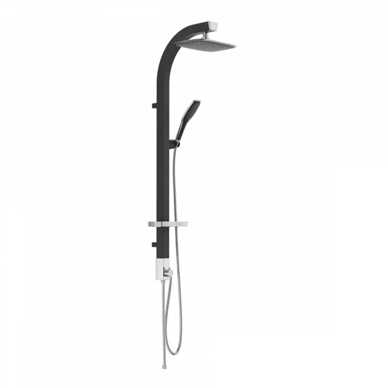 Acheter Direct Colonne de douche noir et chromé avec porte-savon – Madagaskar