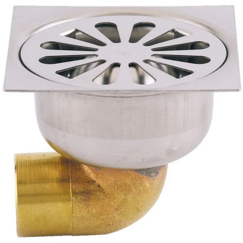 Pas Cher Siphon de sol – en laiton – à souder – 100x100mm