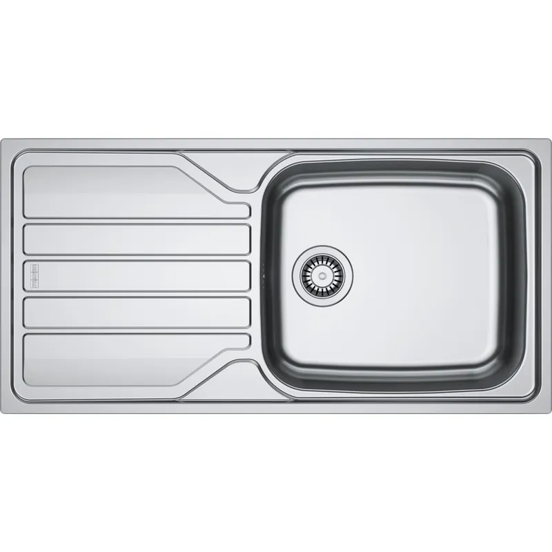 Évier inox à encastrer 100 x 50 cm – 1 cuve et 1 égouttoir – Flash FLN 611-XL Paiement Sécurisé