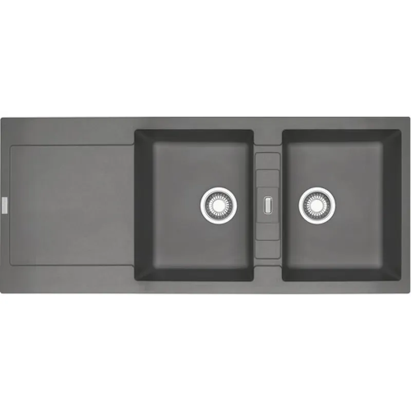 Évier de synthèse Fragranit – à encastrer – 2 cuves + égouttoir MRG621 Commande En Gros