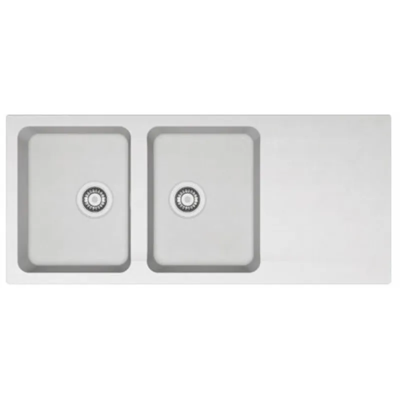 Bon Plan Evier à encaster en tectonite – 2 cuves et 1 égouttoir – Orion