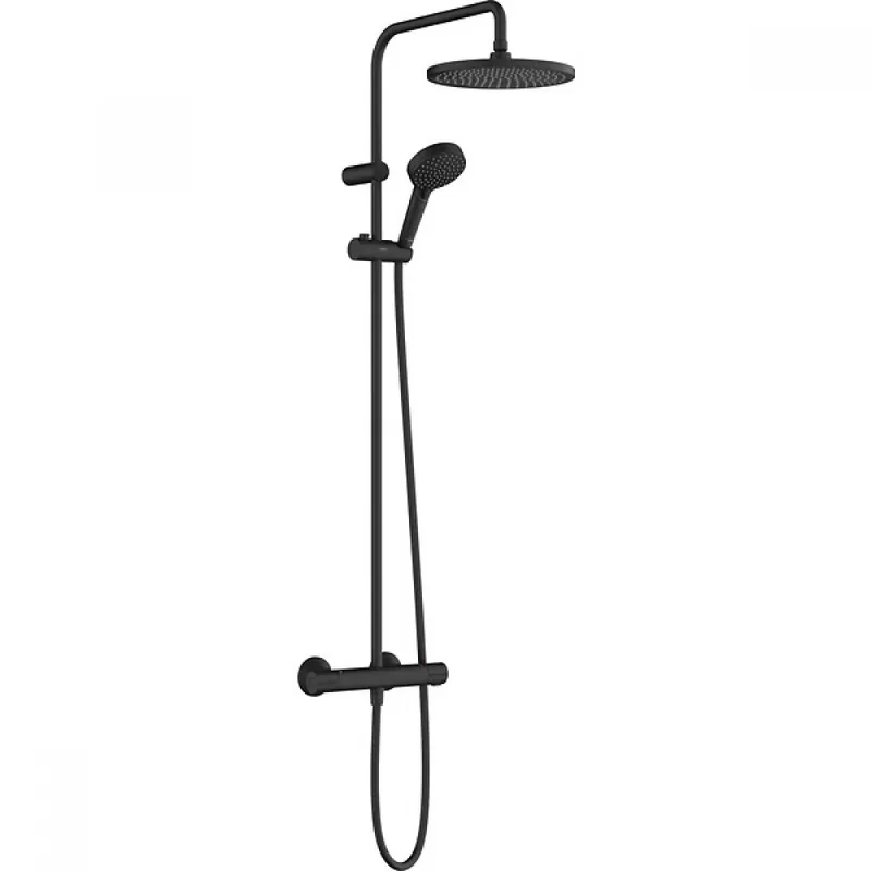 Colonne de douche thermostatique noire mate – Showerpipe Vernis Blend 240 Acheter En Ligne