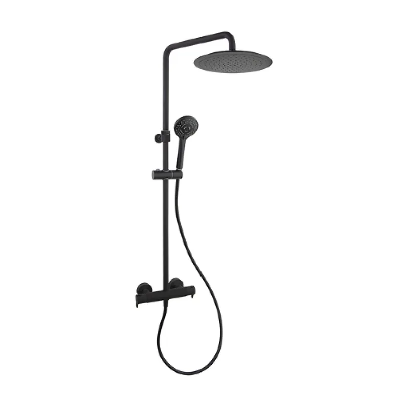Prix Réduit Colonne de douche thermostatique – noir – Blautherm