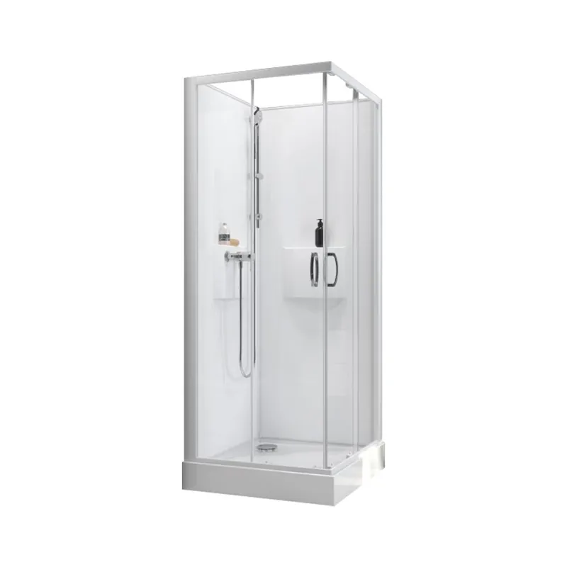 Cabine de douche 80×80 cm Izibox 2- accès d'angle portes coulissantes Produit De Marque