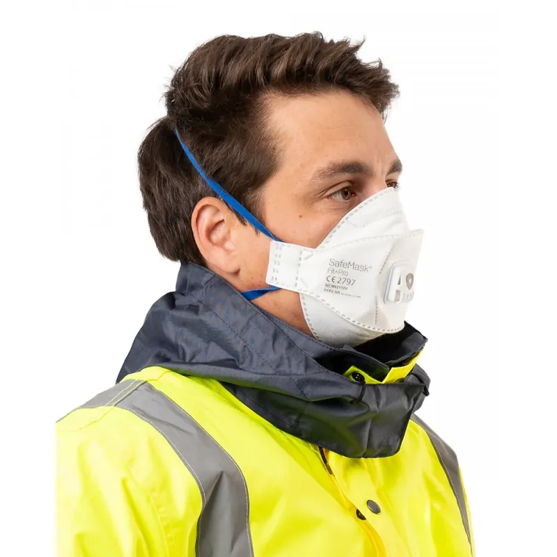 Offre Limitée Masques de protection FFP2 SafeMask Fit+Pro 3 pans avec valve x12