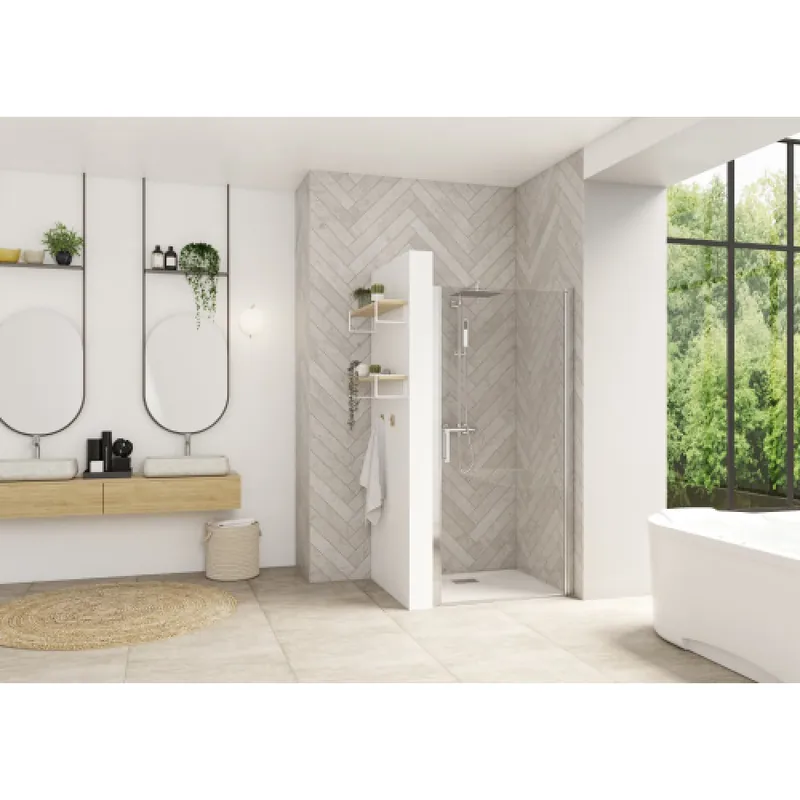 Promotion Saisonnière Porte de douche pivotante accessible sans seuil – Smart Design P