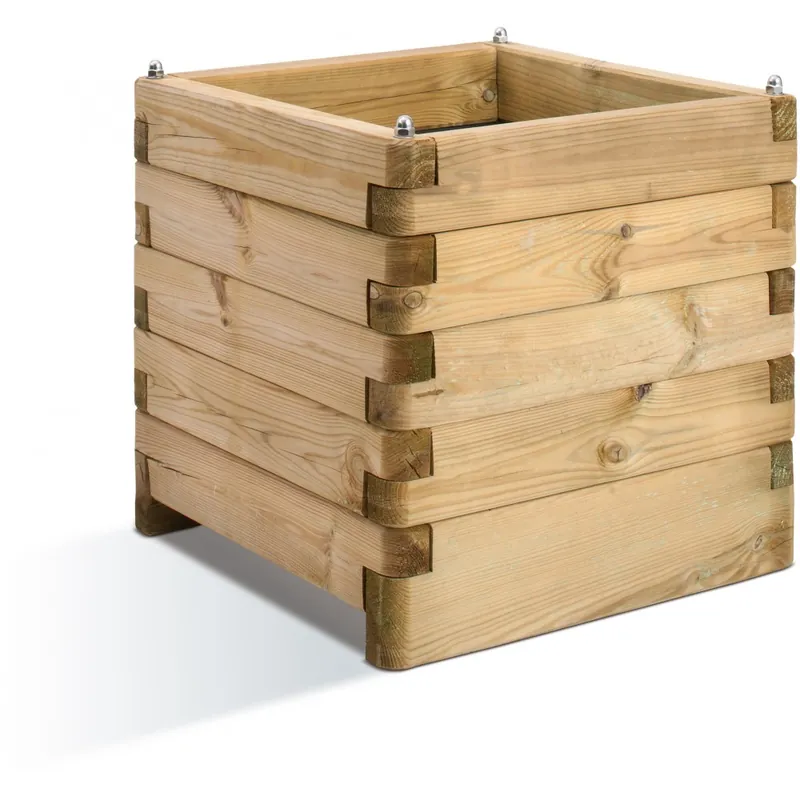 Jusqu’à Épuisement Des Stocks Bac à fleurs carré – 50 x 50 cm – 60 litres – Oléa 50