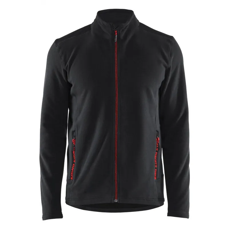 Vente Directe Veste micropolaire 4765 coloris noir/rouge + bonnet offert