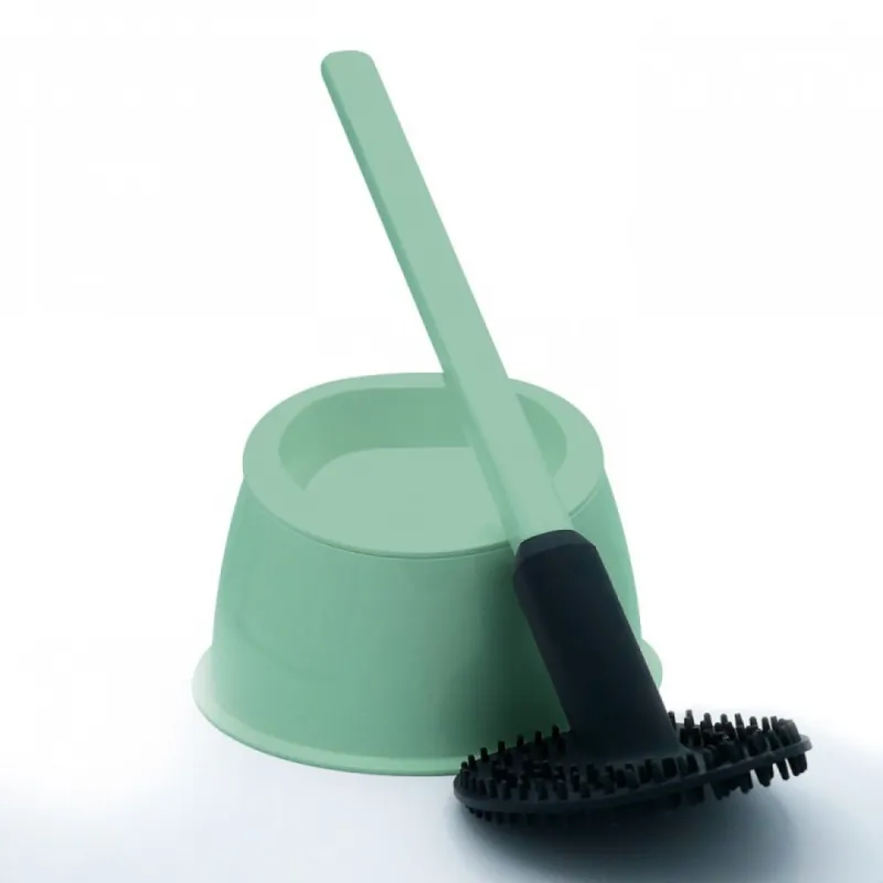 Brosse WC silicone avec picots – 100% hygiénique – vert amande Commander Maintenant