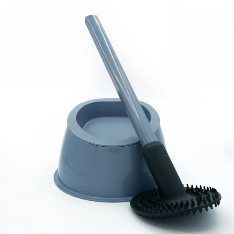 Brosse WC silicone avec picots – 100% hygiénique – gris souris Produit De Marque