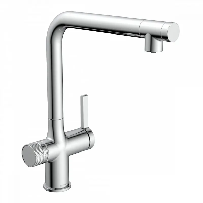 Bon Marché Mitigeur cuisine à eau gazeuse avec refroidissement et filtration – chromé – AQUASTAR PREMIUM
