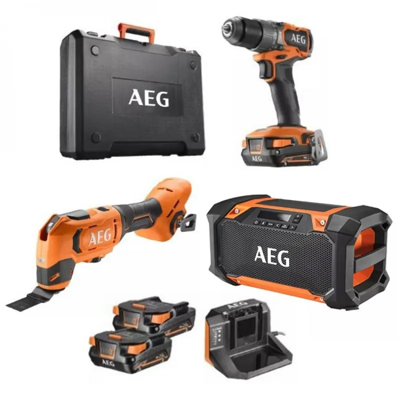 Commander Vite Pack perceuse à percussion Brushless + Multitool – CK18-AR-2BX-X02B + Radio sans fil 18V