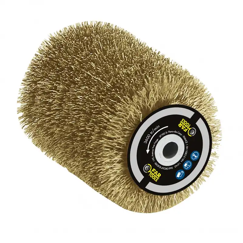 Marque Brosse fils acier laitonné - pour rénovateur Rex 80 - 80x100 mm