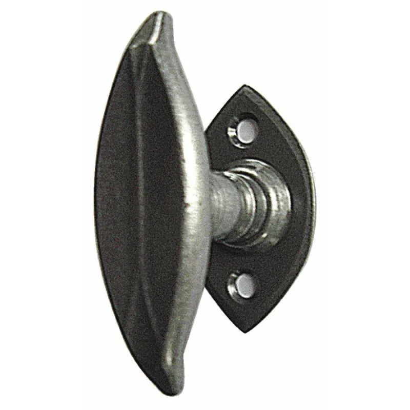 Bouton de fenêtre sur platine – vieux fer – Ligne Végétale – reconditionné Promotion