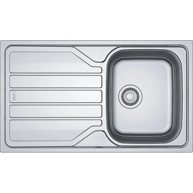 Évier inox à encastrer 86 x 50 cm – 1 cuve et 1 égouttoir – Flash FLN 611-86 Marque