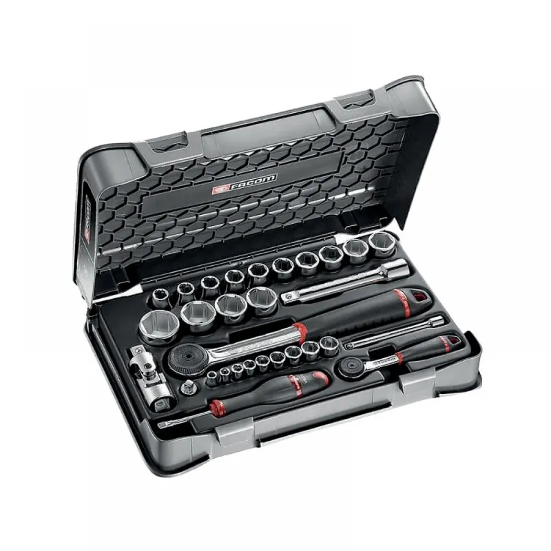 Satisfait Ou Remboursé Coffret mixte cliquet - douilles 1/4" et 1/2" - 30 pièces - RS.161-1PB