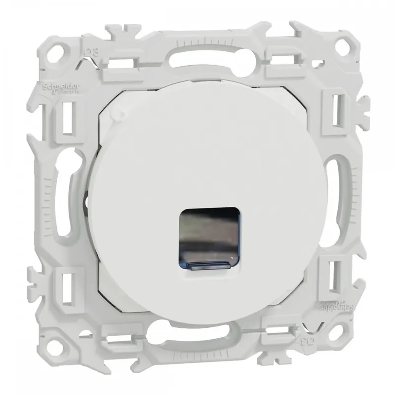 Dernière Chance Prise RJ45 Cat.6 UTP grade 1 à 2 – Blanc craie – Odace II