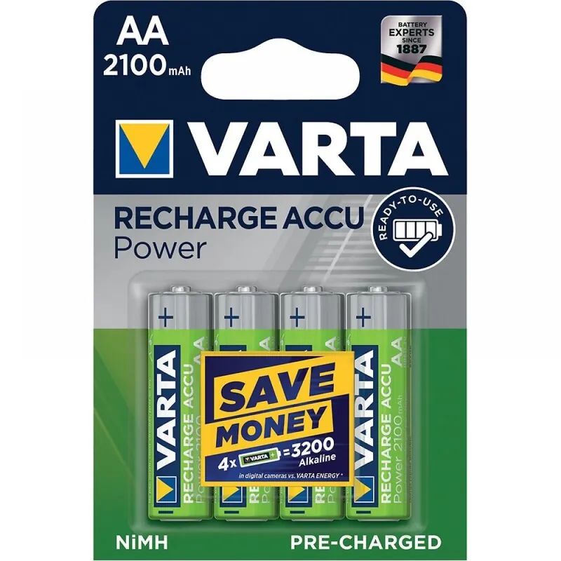 Piles rechargeables – AA – lot de 4 – Capacité 2100 mAh – Ni/MH Promotion