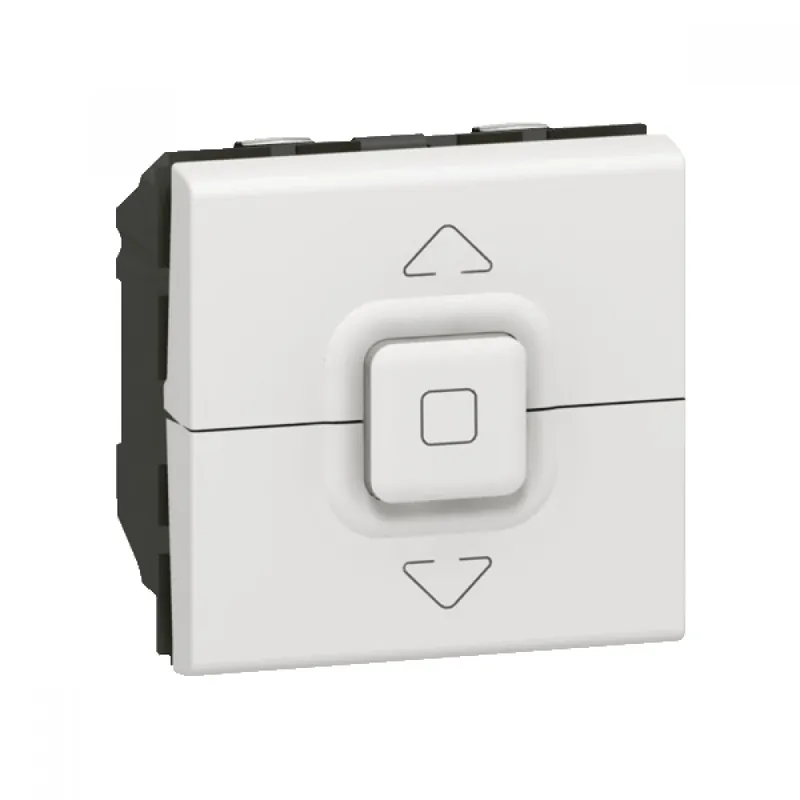 Promotion Poussoir pour volets roulants Mosaic – 2 modules – blanc